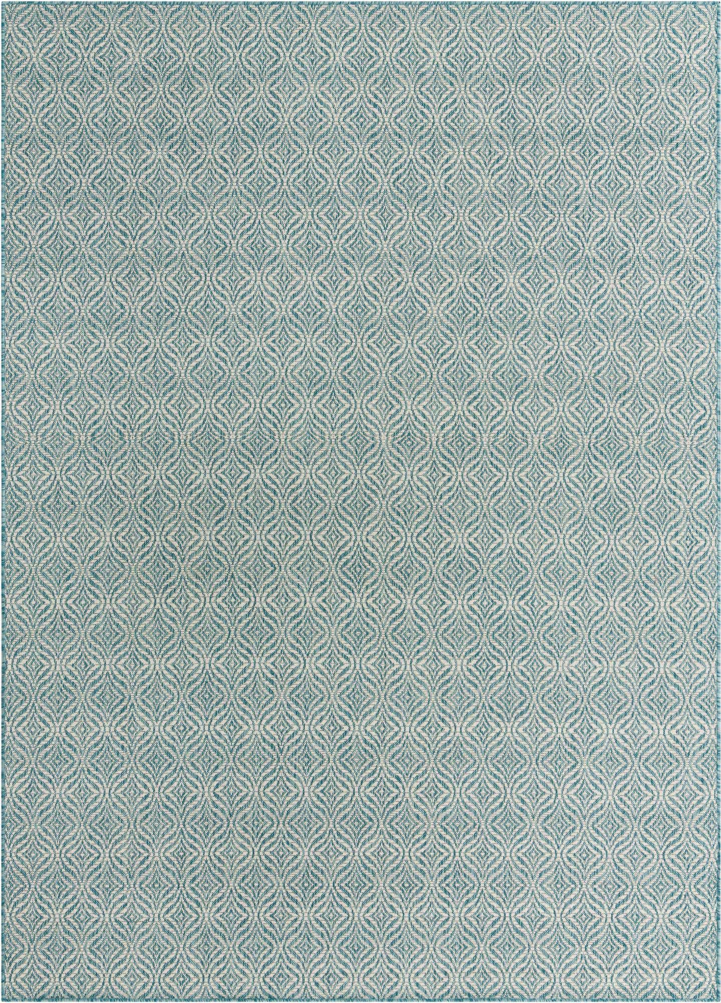 7' x 10' Easy-Clean Lattice Indoor / Outdoor Rug