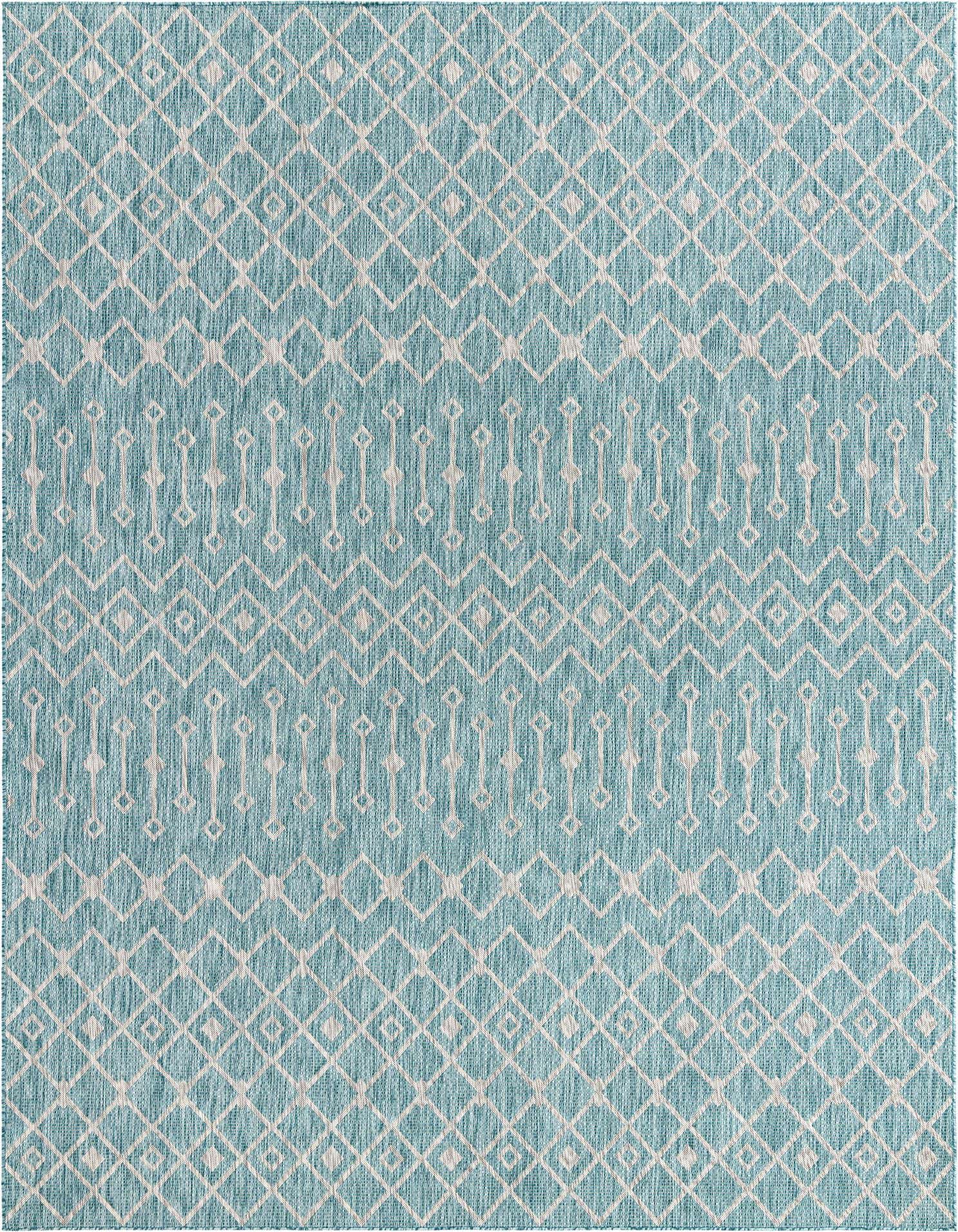 10' x 13' Easy-Clean Lattice Indoor / Outdoor Rug