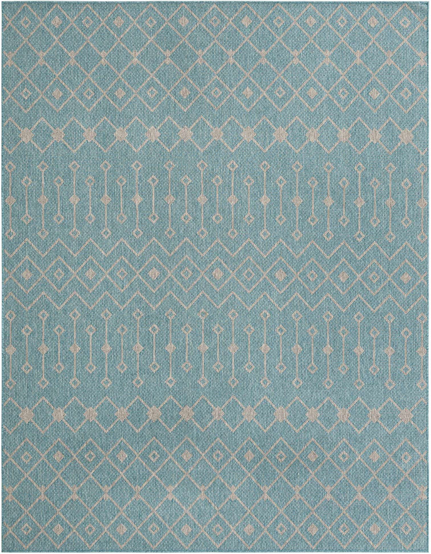 7' 10 x 10' Easy-Clean Lattice Indoor / Outdoor Rug