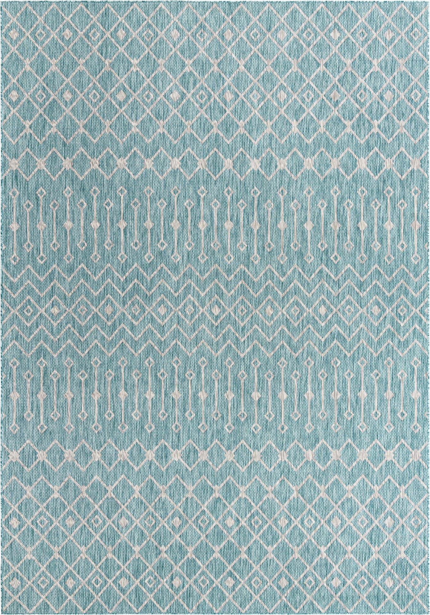 10' x 14' Washable Lattice Indoor / Outdoor Rug