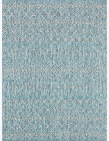 Aqua Easy-Clean Lattice Indoor / Outdoor Rug