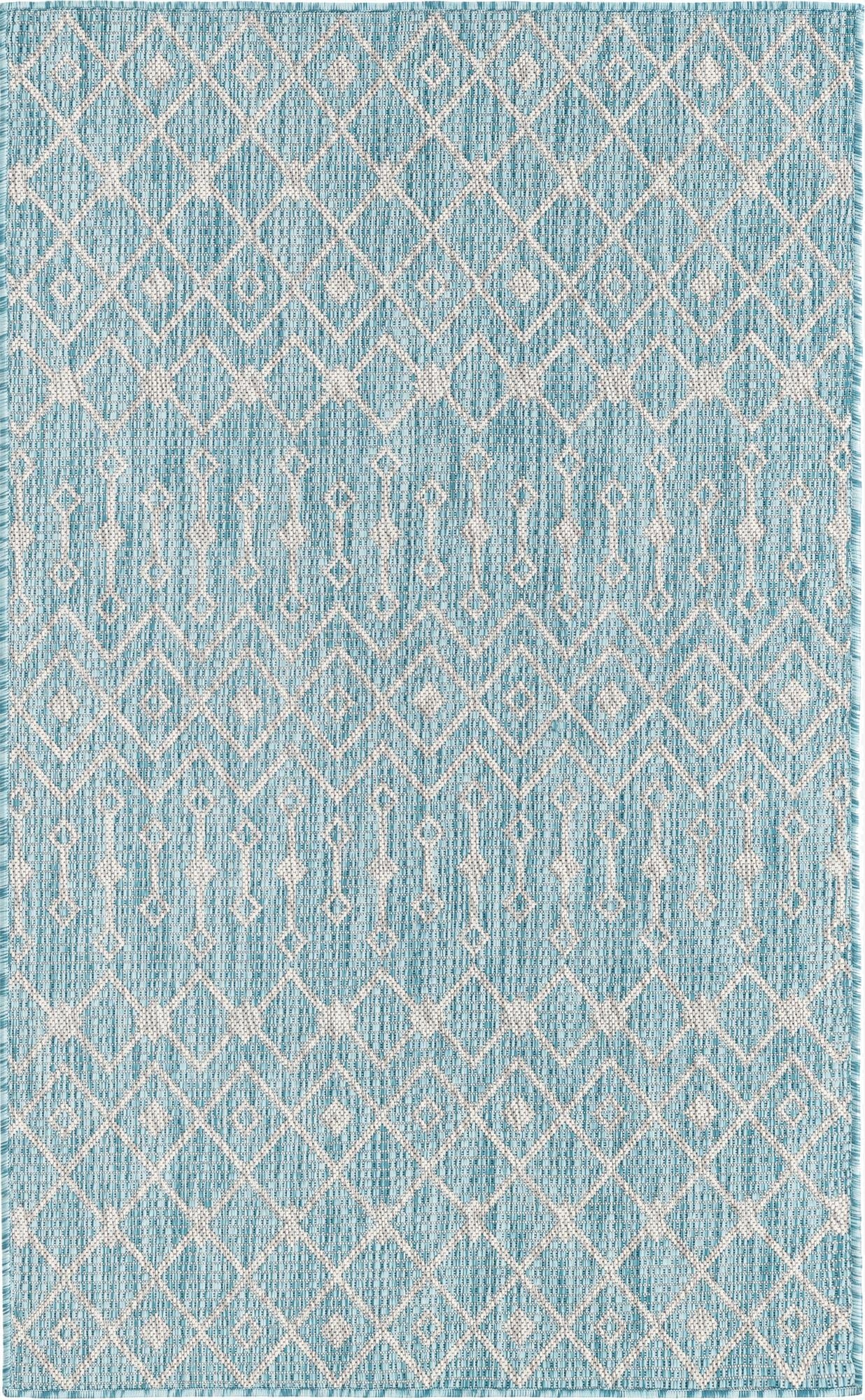 3' x 5' 3 Washable Lattice Indoor / Outdoor Rug