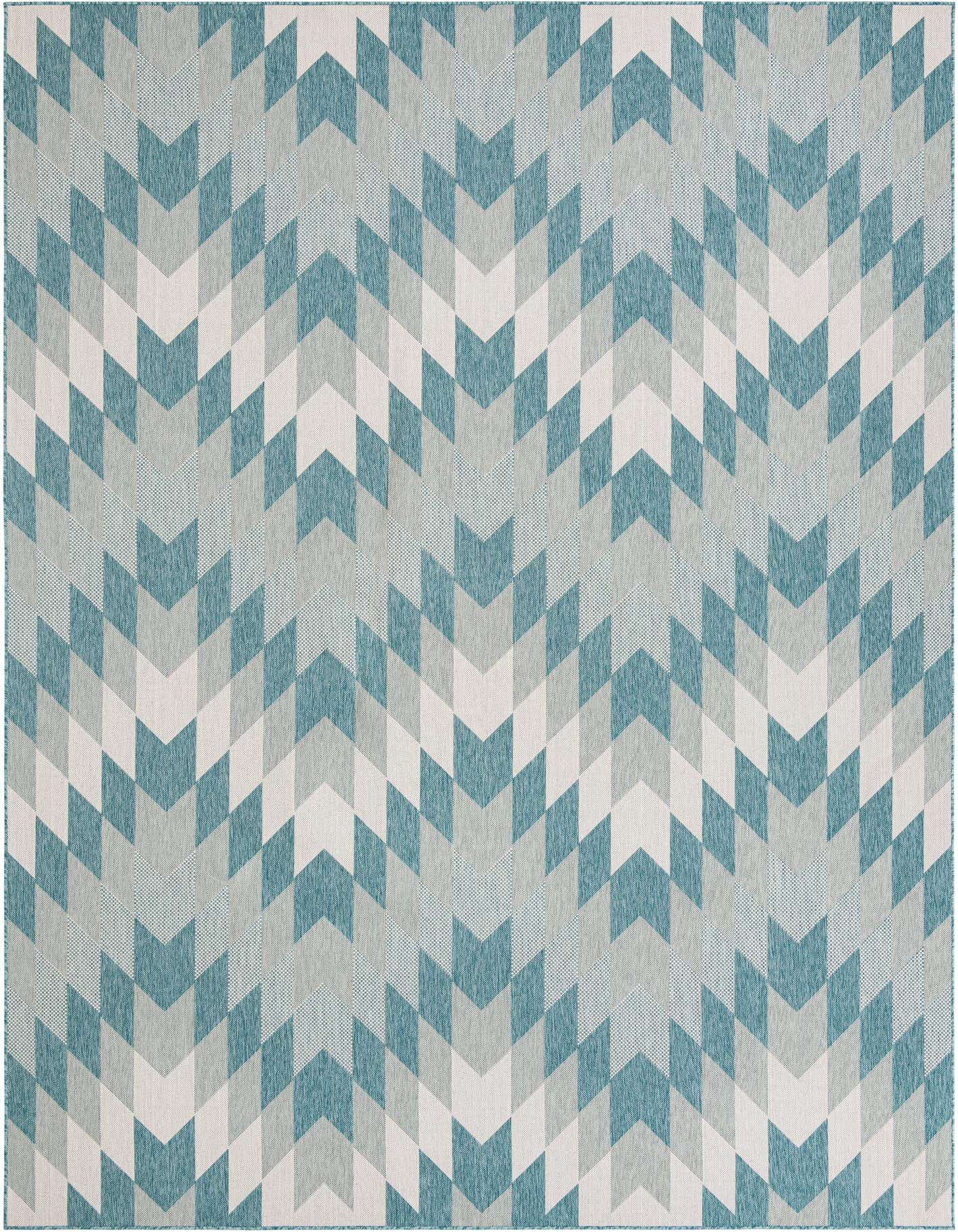 10' x 14' Easy-Clean Modern Indoor / Outdoor Rug