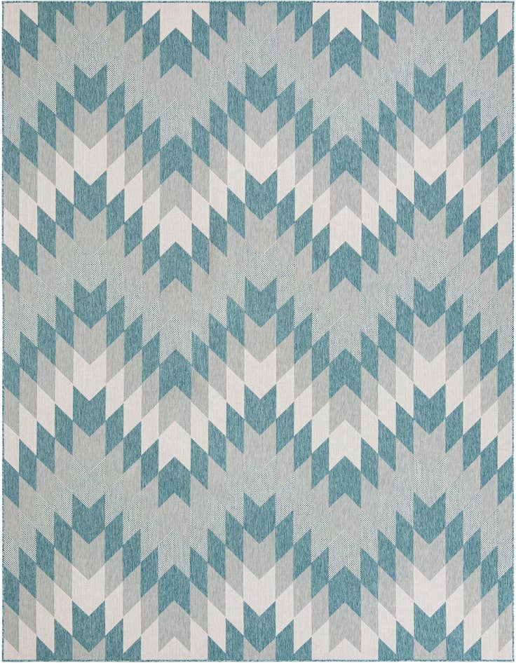 Detail image of 10' x 14' Easy-Clean Modern Indoor / Outdoor Rug