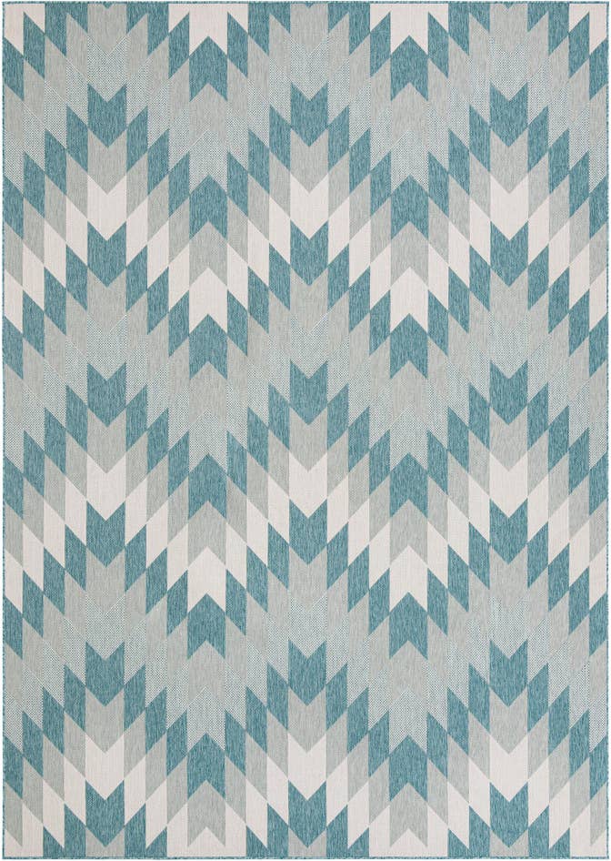 Detail image of 10' x 14' Easy-Clean Modern Indoor / Outdoor Rug