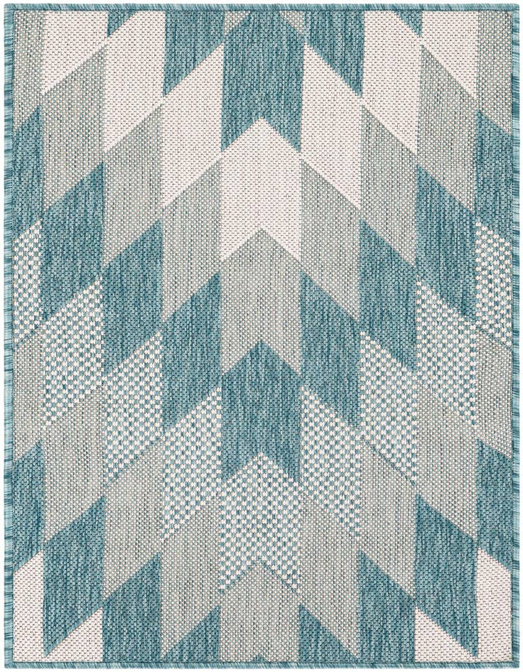 Detail image of 2' x 3' Easy-Clean Modern Indoor / Outdoor Rug