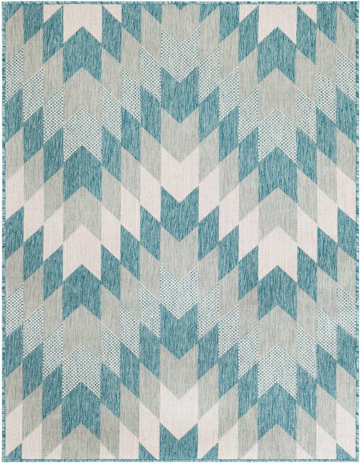 Detail image of 4' x 6' Easy-Clean Modern Indoor / Outdoor Rug