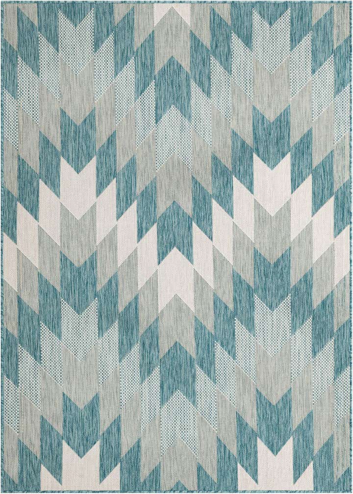 5' 3 x 7' Easy-Clean Modern Indoor / Outdoor Rug