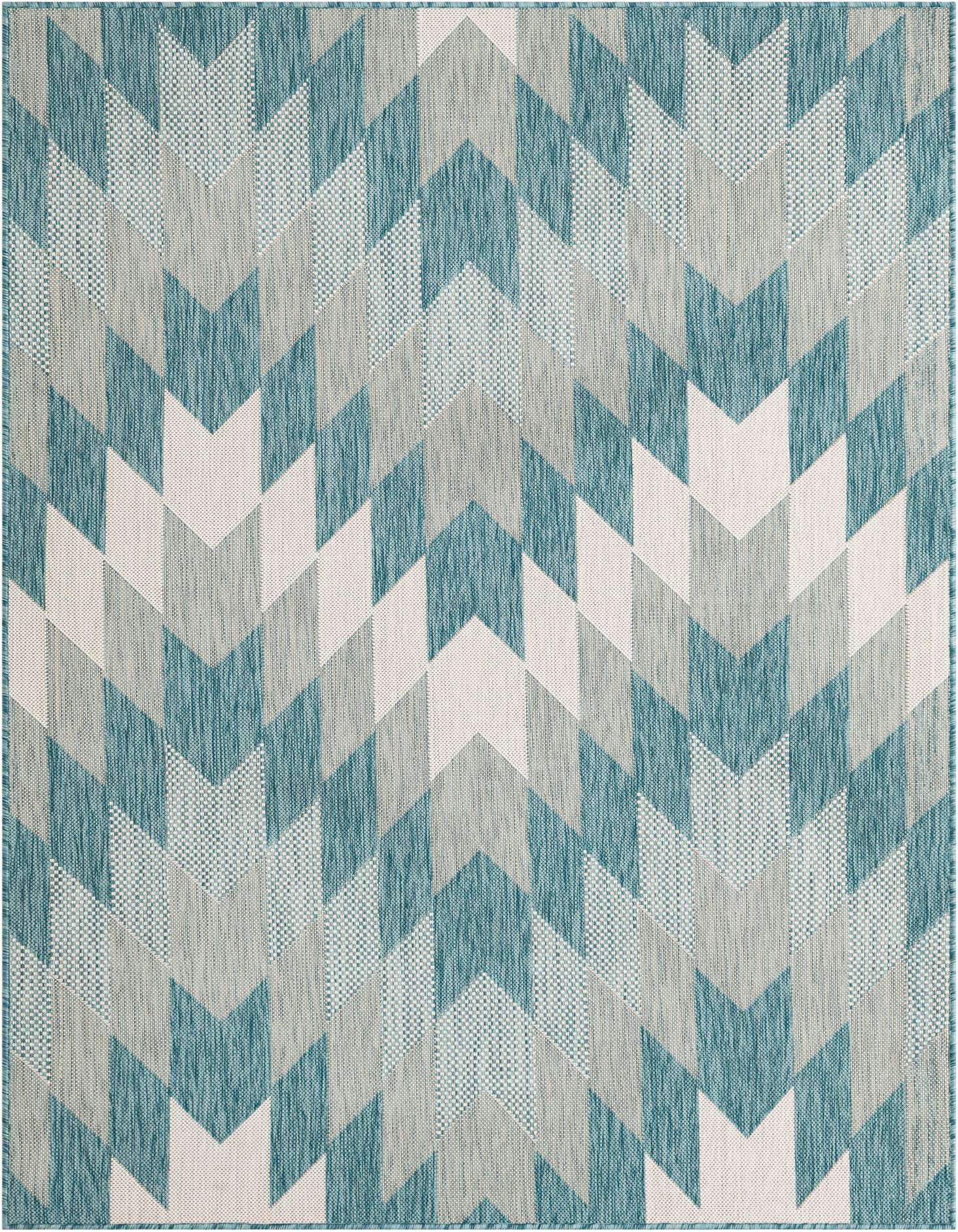 5' 3 x 7' Easy-Clean Modern Indoor / Outdoor Rug