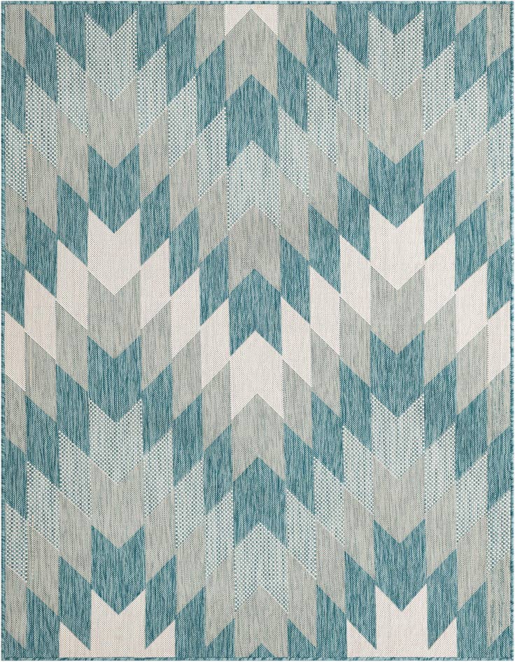 Detail image of 5' 3 x 7' Easy-Clean Modern Indoor / Outdoor Rug