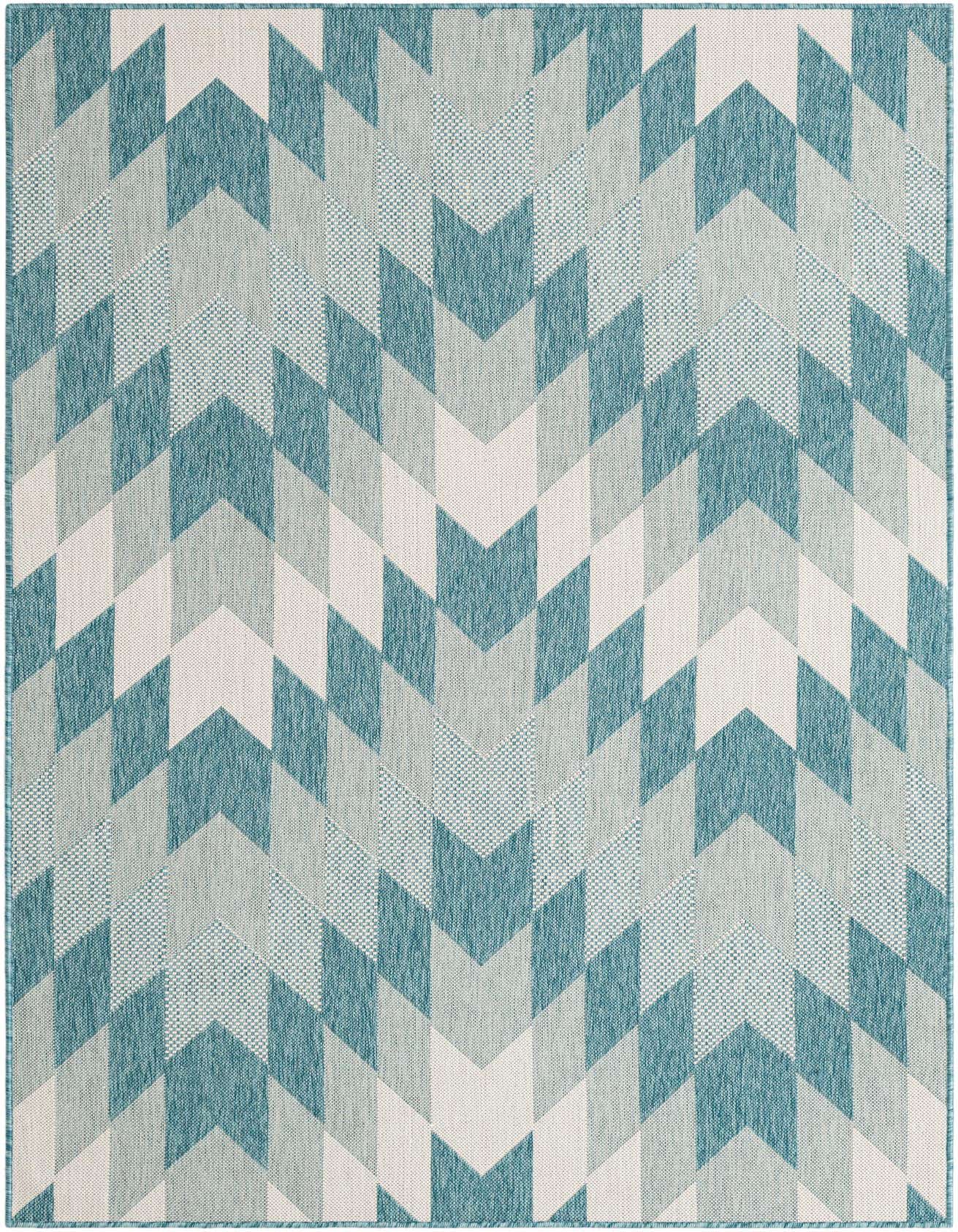 5' 3 x 8' Easy-Clean Modern Indoor / Outdoor Rug