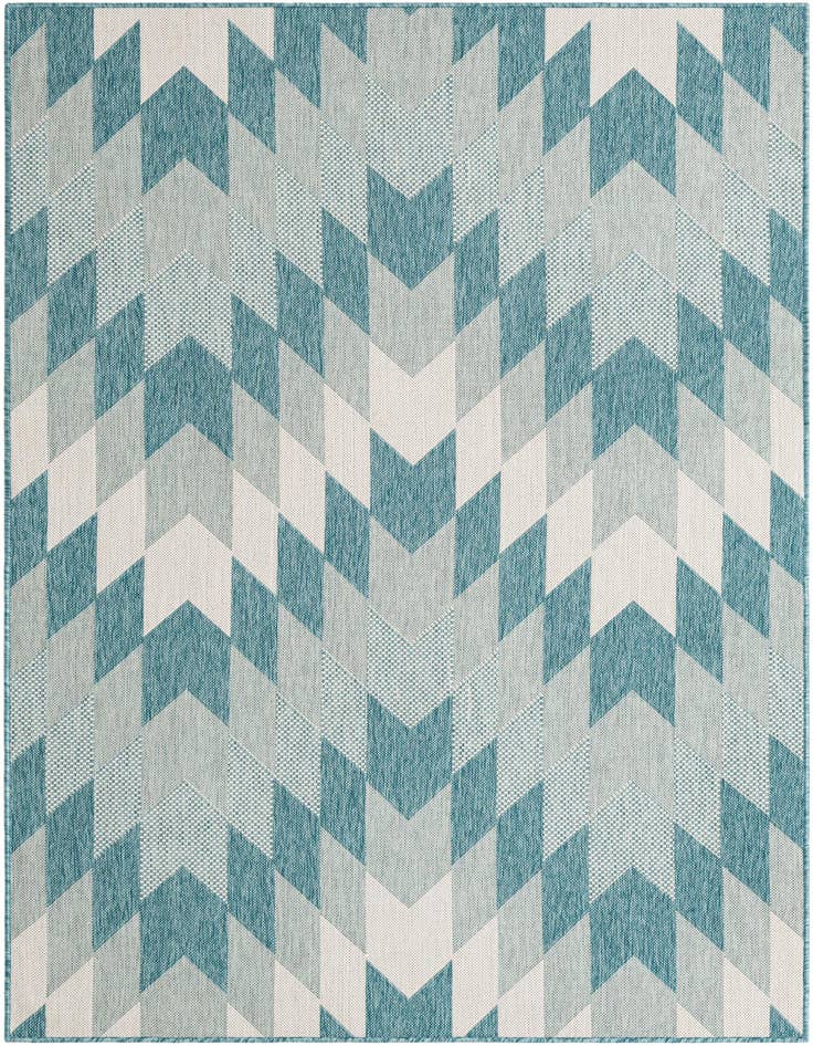 Detail image of 5' 3 x 8' Easy-Clean Modern Indoor / Outdoor Rug