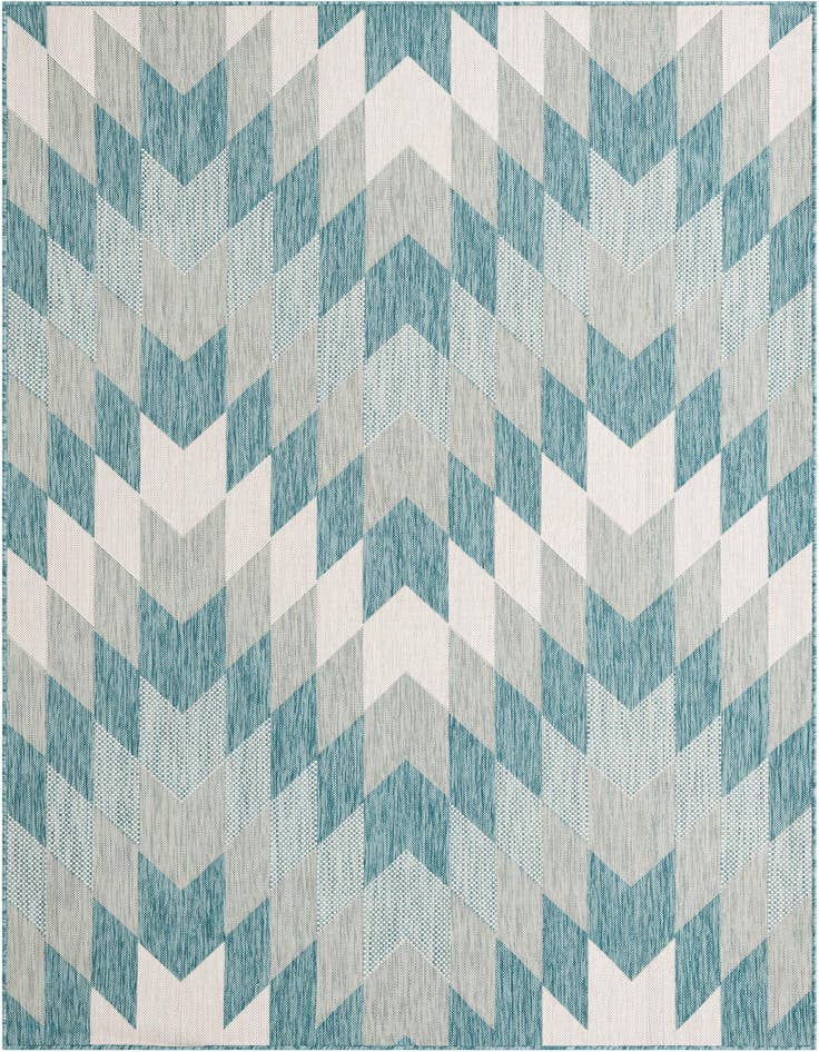 Detail image of 6' x 9' Easy-Clean Modern Indoor / Outdoor Rug
