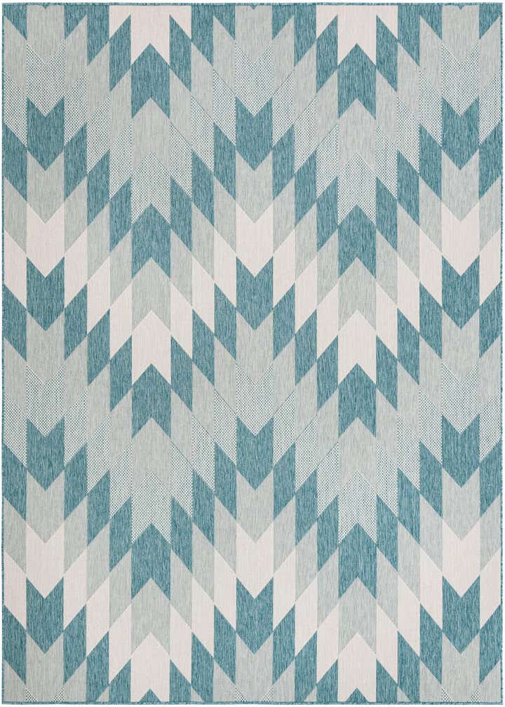 7' 10 x 10' Easy-Clean Modern Indoor / Outdoor Rug