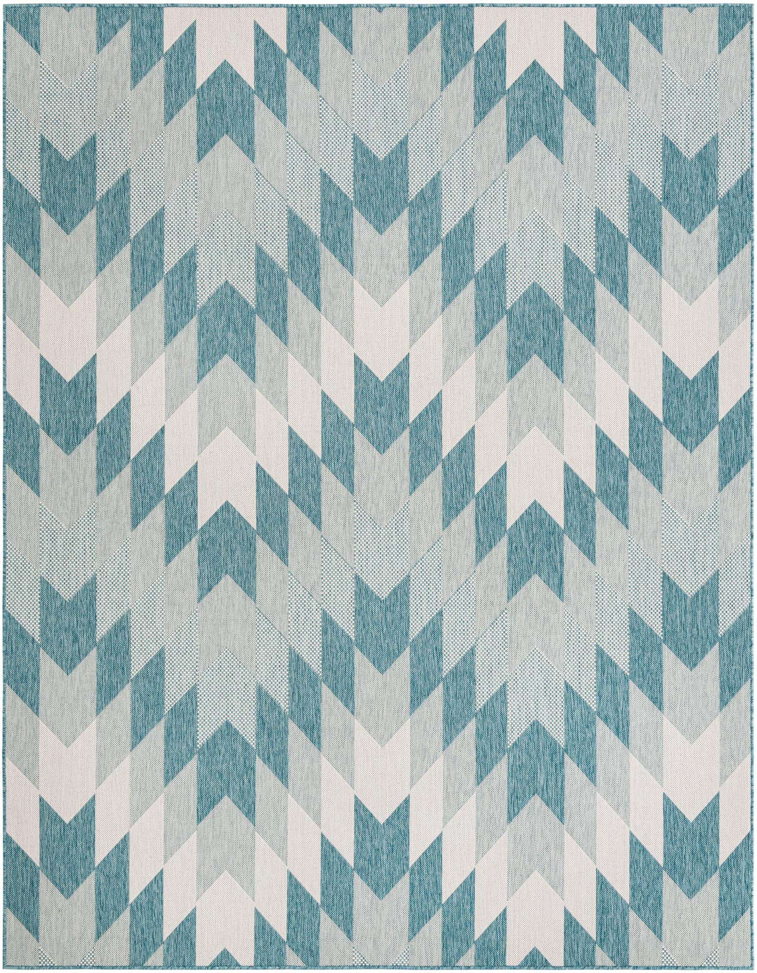 7' 10 x 10' Easy-Clean Modern Indoor / Outdoor Rug
