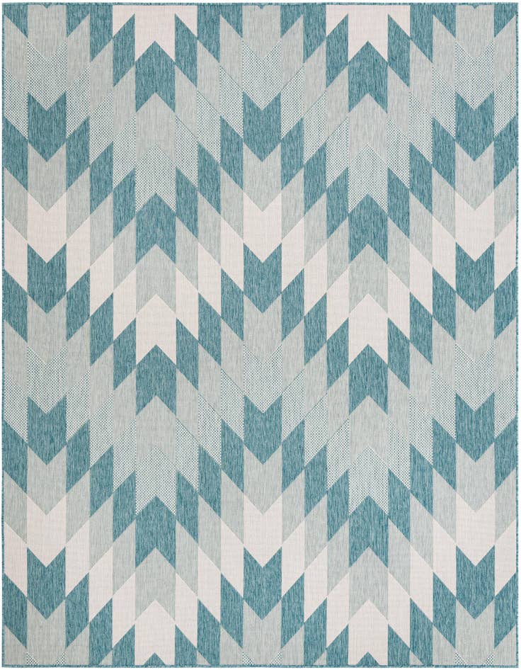 Detail image of 7' 10 x 10' Easy-Clean Modern Indoor / Outdoor Rug