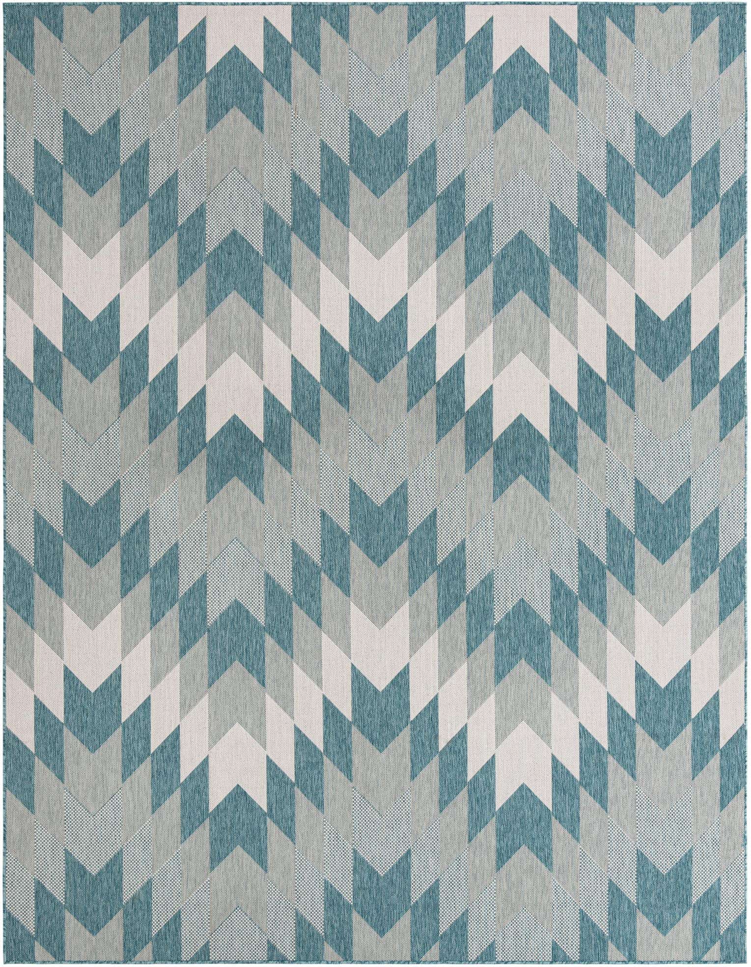 9' x 12' Easy-Clean Modern Indoor / Outdoor Rug