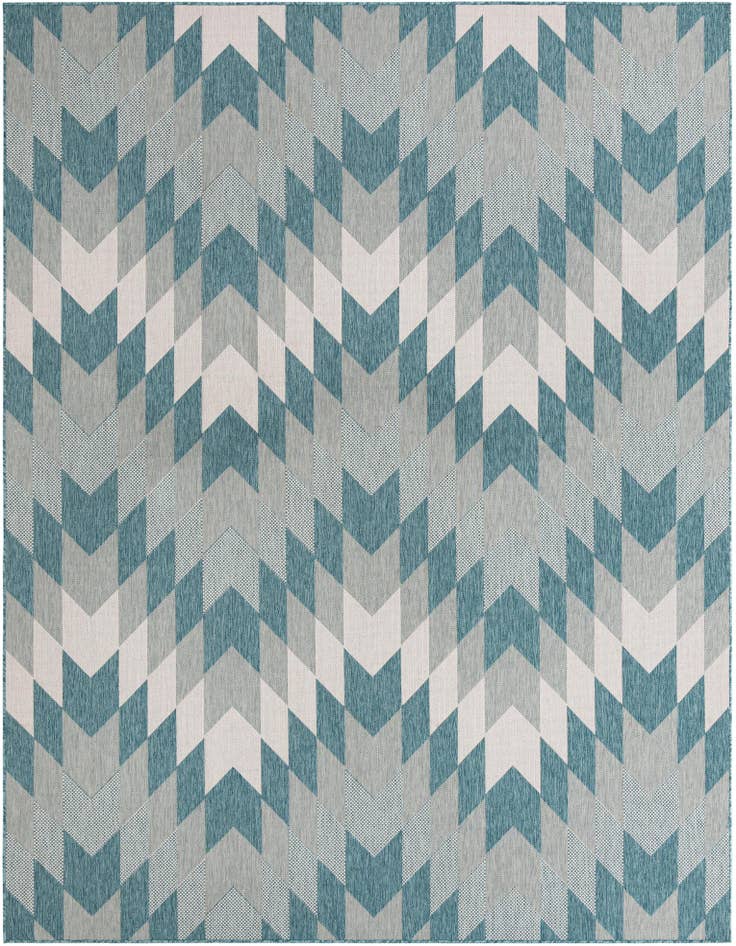 Detail image of 9' x 12' Easy-Clean Modern Indoor / Outdoor Rug
