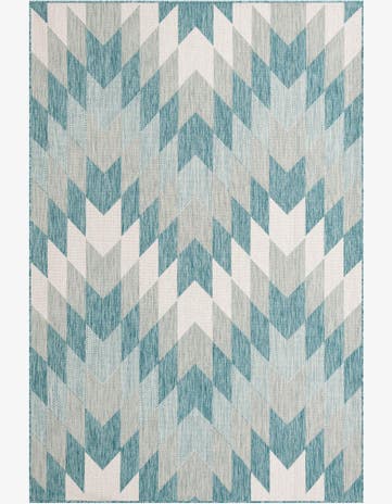 Aqua Easy-Clean Modern Indoor / Outdoor Rug