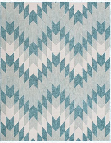Aqua Easy-Clean Modern Indoor / Outdoor Rug