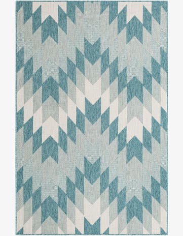Aqua Easy-Clean Modern Indoor / Outdoor Rug