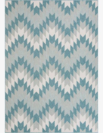 Aqua Easy-Clean Modern Indoor / Outdoor Rug