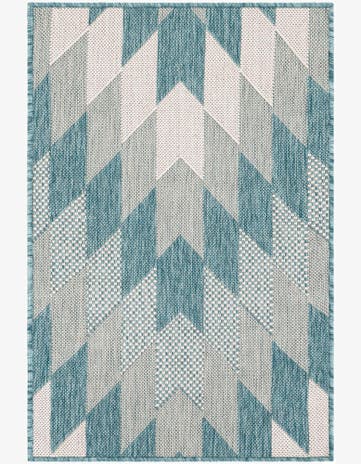 Aqua Easy-Clean Modern Indoor / Outdoor Rug