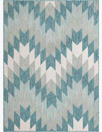 Aqua Easy-Clean Modern Indoor / Outdoor Rug