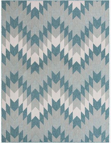 Aqua Easy-Clean Modern Indoor / Outdoor Rug