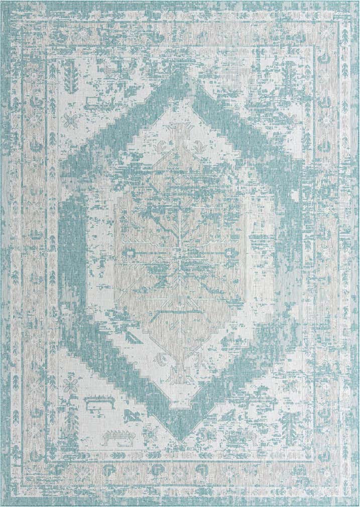 10' x 14' Easy-Clean Traditional Indoor / Outdoor Rug