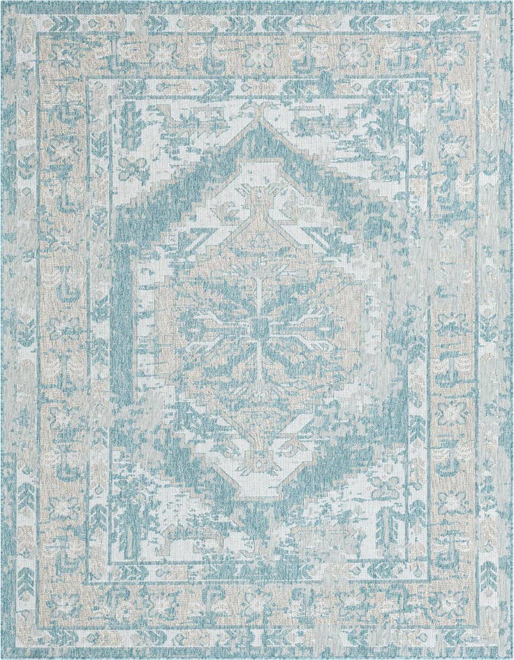 Detail image of 6' x 9' Easy-Clean Traditional Indoor / Outdoor Rug