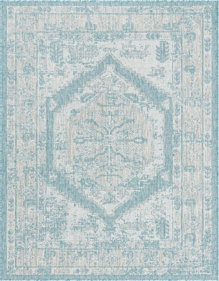 Detail image of 4' x 6' Easy-Clean Traditional Indoor / Outdoor Rug