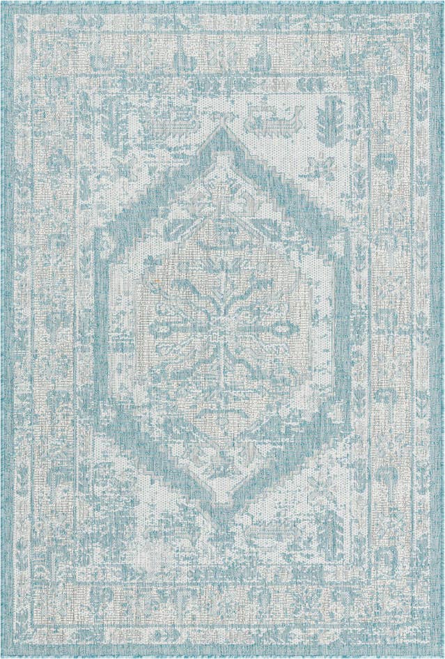 Detail image of 4' x 6' Easy-Clean Traditional Indoor / Outdoor Rug