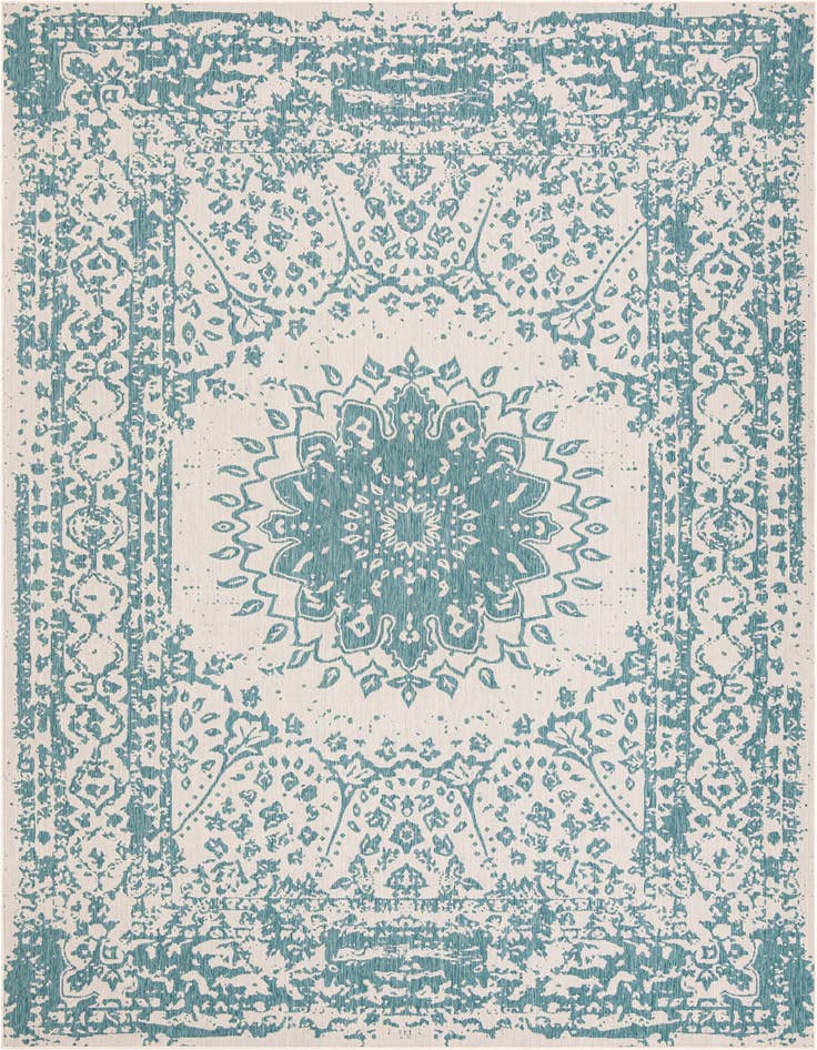 Detail image of 10' x 14' Easy-Clean Traditional Indoor / Outdoor Rug