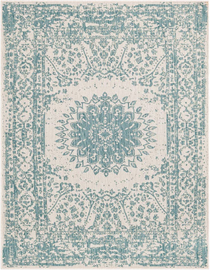 Detail image of 4' x 6' Easy-Clean Traditional Indoor / Outdoor Rug