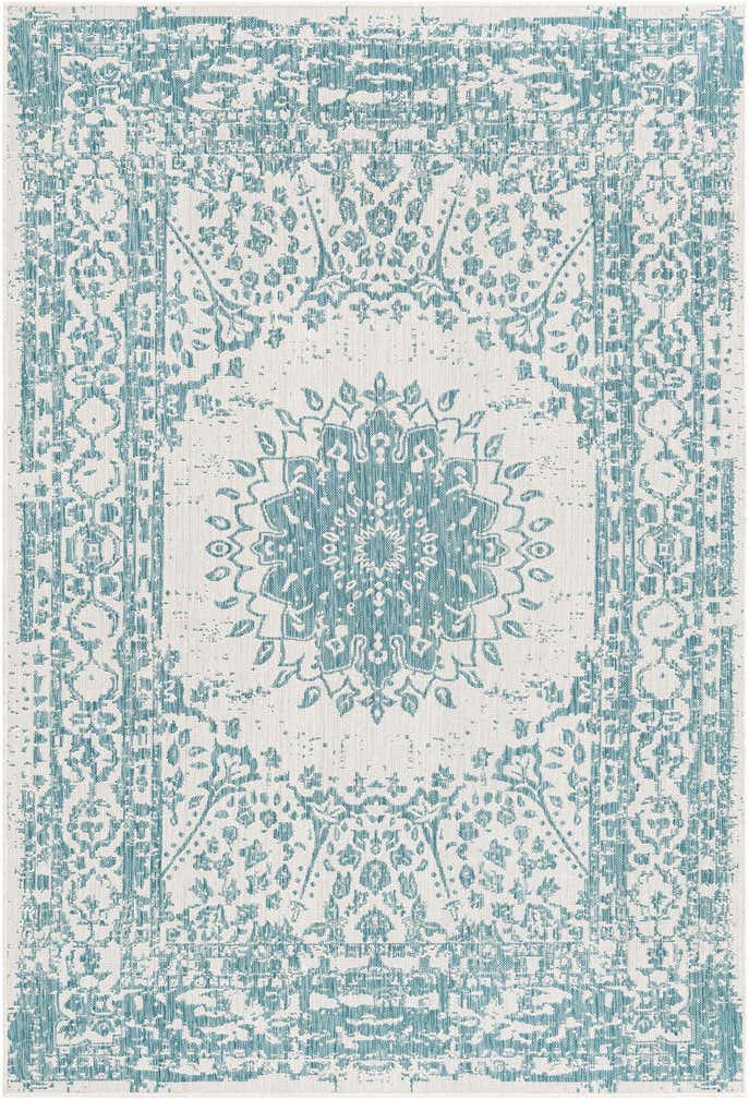 6' x 9' Easy-Clean Traditional Indoor / Outdoor Rug