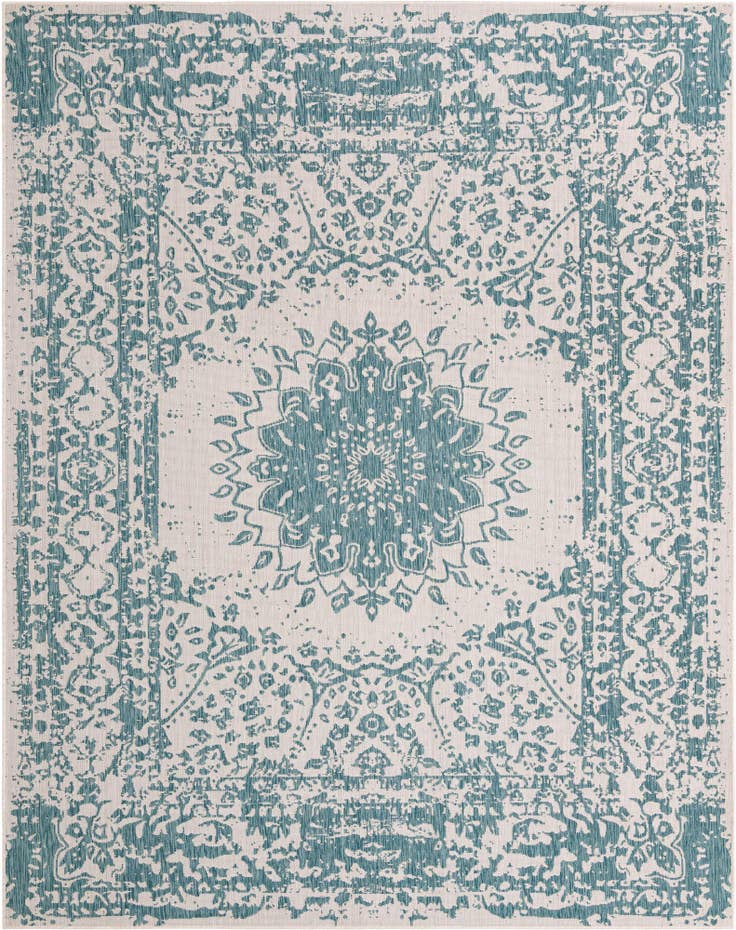 Detail image of 7' 10 x 10' Easy-Clean Traditional Indoor / Outdoor Rug