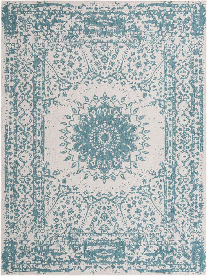 9' x 12' Easy-Clean Traditional Indoor / Outdoor Rug