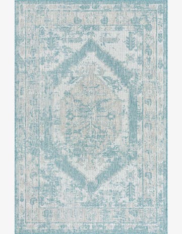 5' 3 x 8' Easy-Clean Traditional Indoor / Outdoor Rug