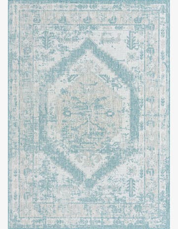 7' x 10' Easy-Clean Traditional Indoor / Outdoor Rug