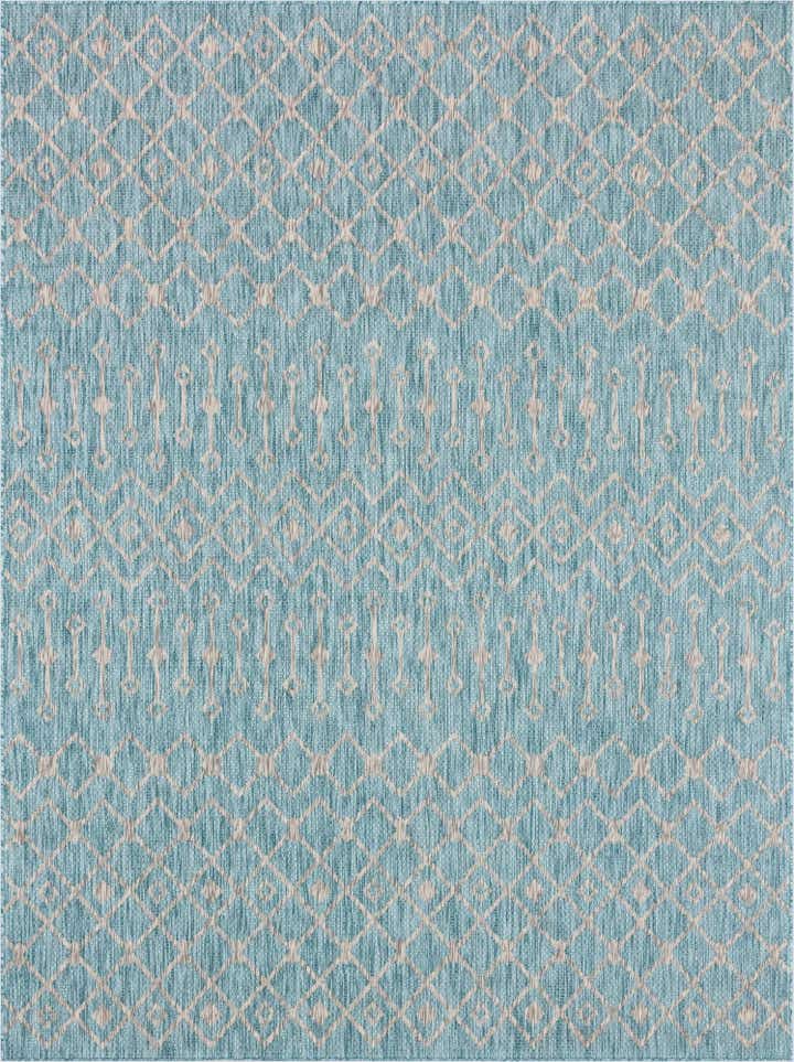9' x 12' Easy-Clean Trellis Indoor / Outdoor Rug