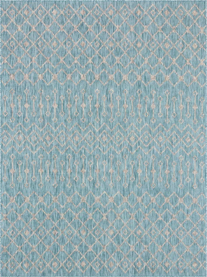 Detail image of 9' x 12' Easy-Clean Trellis Indoor / Outdoor Rug