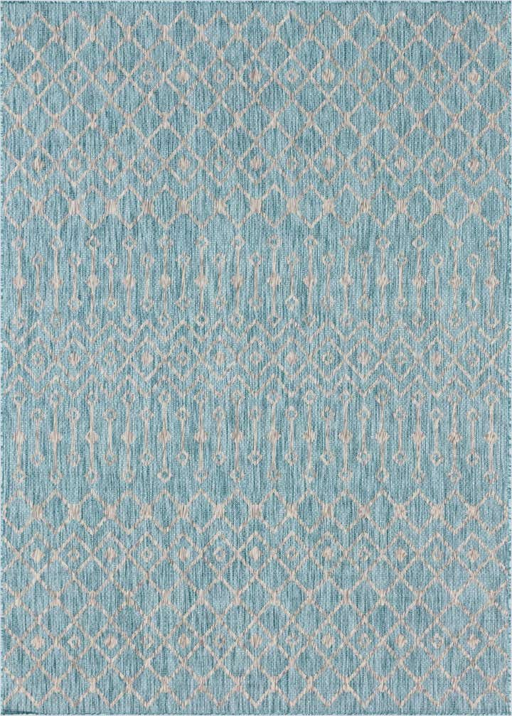 7' 10 x 11' Easy-Clean Trellis Indoor / Outdoor Rug