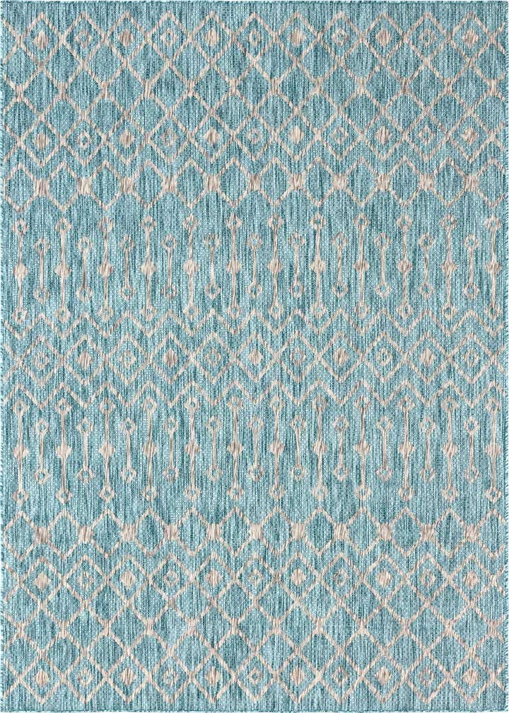 7' x 10' Easy-Clean Trellis Indoor / Outdoor Rug
