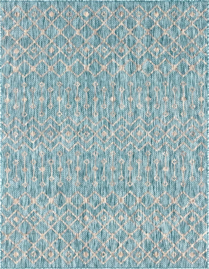 Detail image of 6' x 9' Easy-Clean Trellis Indoor / Outdoor Rug