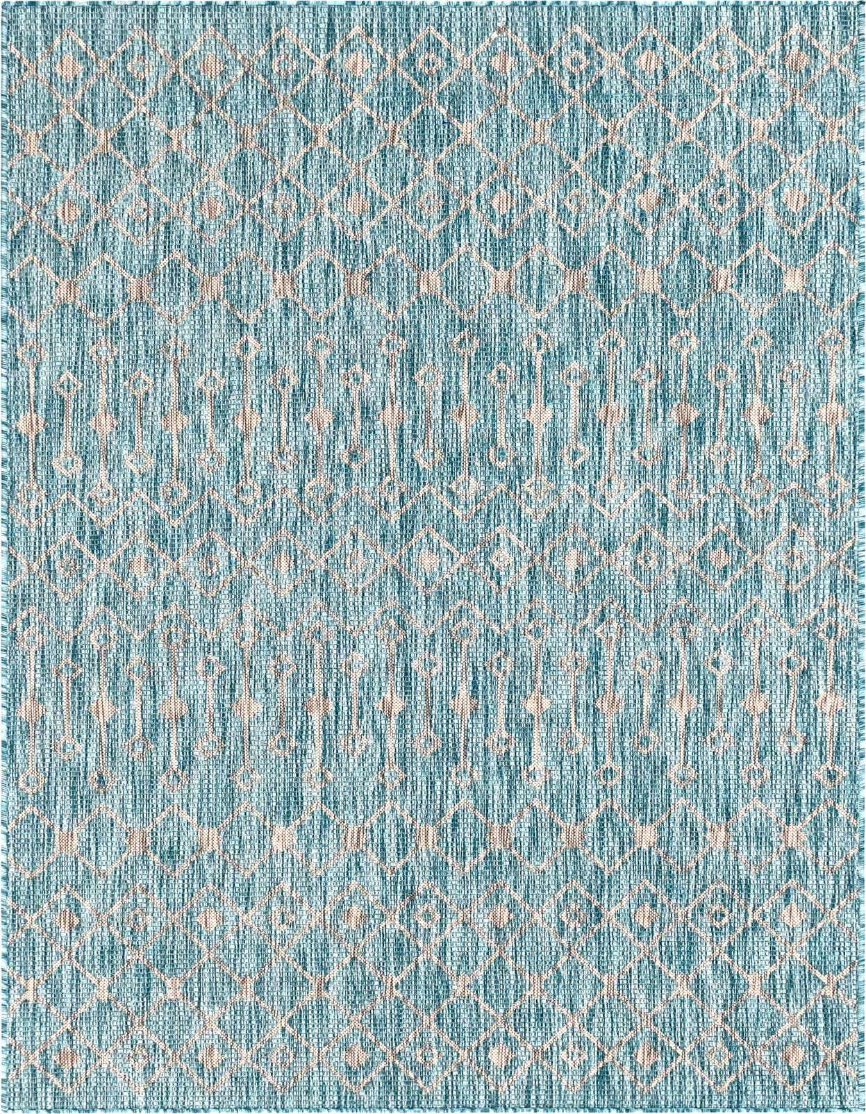 5' 3 x 8' Easy-Clean Trellis Indoor / Outdoor Rug
