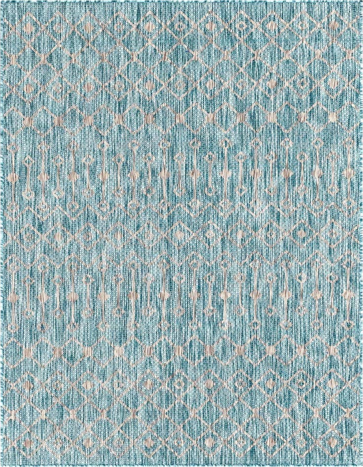 Detail image of 5' 3 x 8' Easy-Clean Trellis Indoor / Outdoor Rug