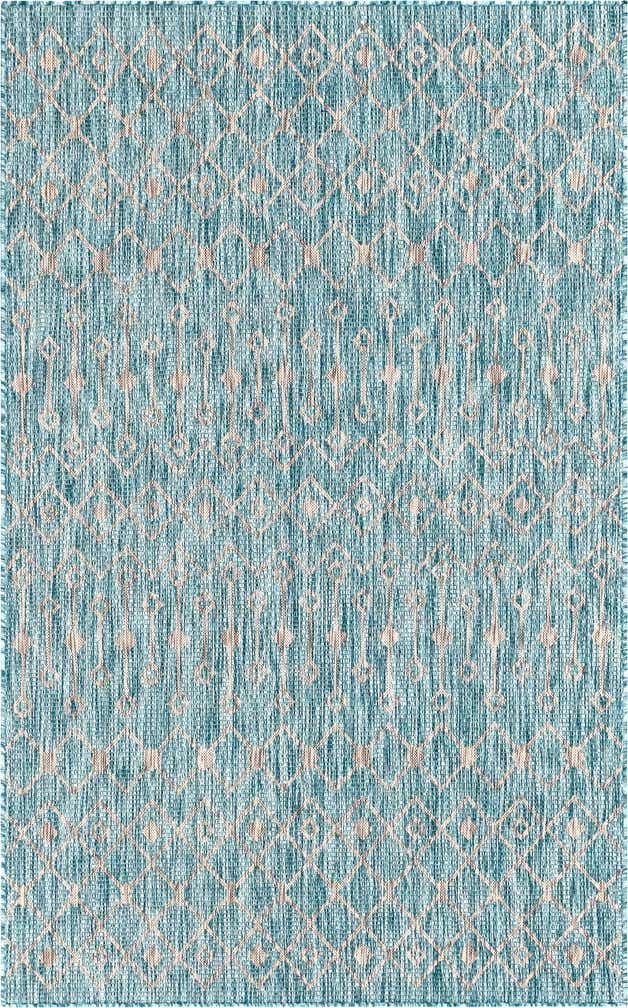5' 3 x 8' Easy-Clean Trellis Indoor / Outdoor Rug