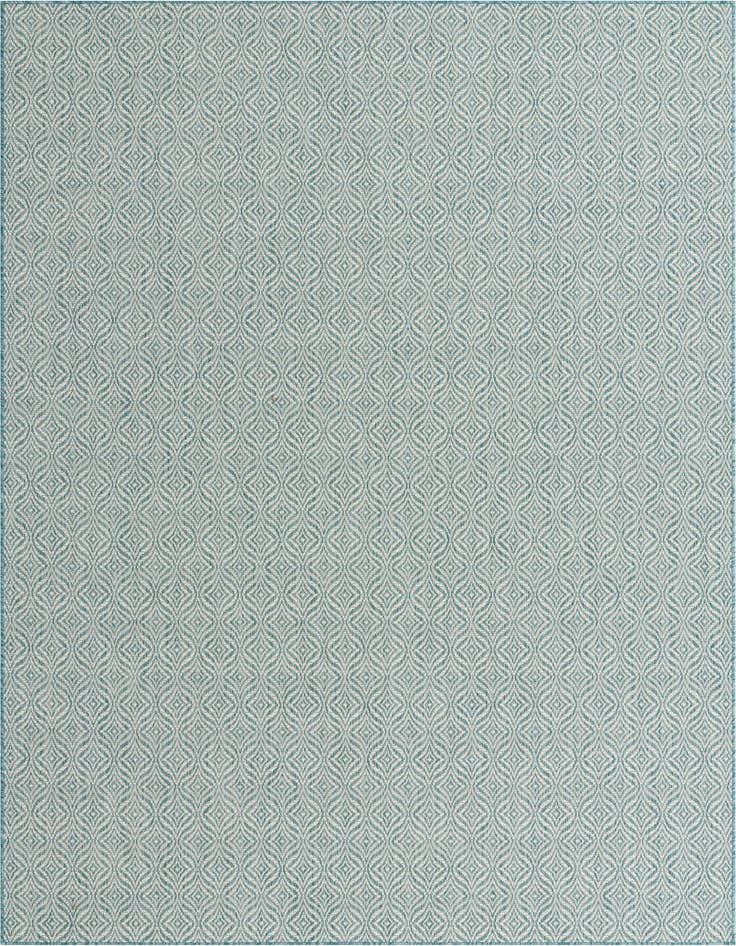 Detail image of 7' 10 x 11' Easy-Clean Trellis Indoor / Outdoor Rug