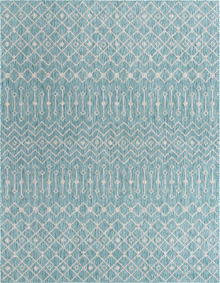 Detail image of 10' x 14' Easy-Clean Trellis Indoor / Outdoor Rug